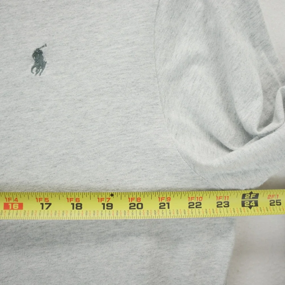 Polo Ralph‎ Lauren Mens 2XL Long Sleeve T-Shirt Heather Grey Pony Logo Crew Neck